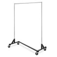 thumbnail image 1 of Whitmor Commercial Rolling Garment Z-Rack - Chrome, 1 of 6
