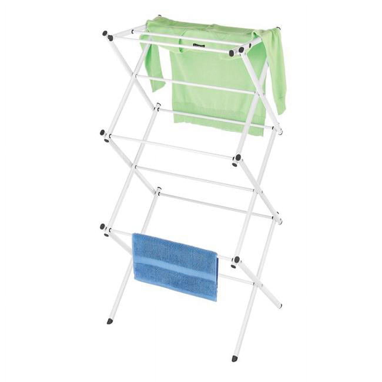 Whitmor Silver Epoxy-Coated Metal Collapsible Clothes Drying Rack