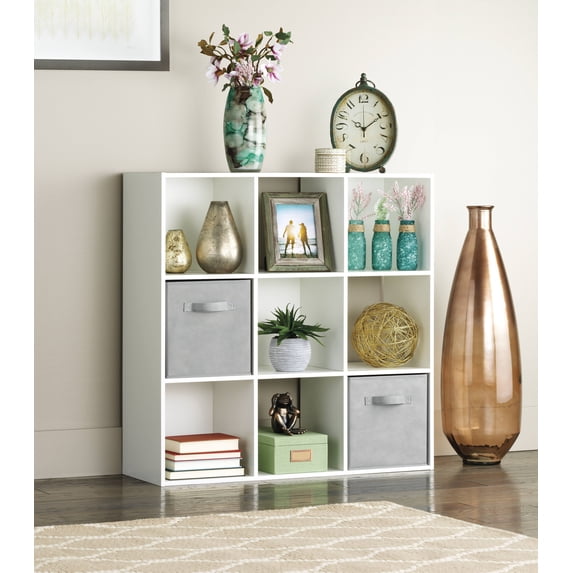 Whitmor Cube Organizer Bookcase - 9 Section - White - Adult Use