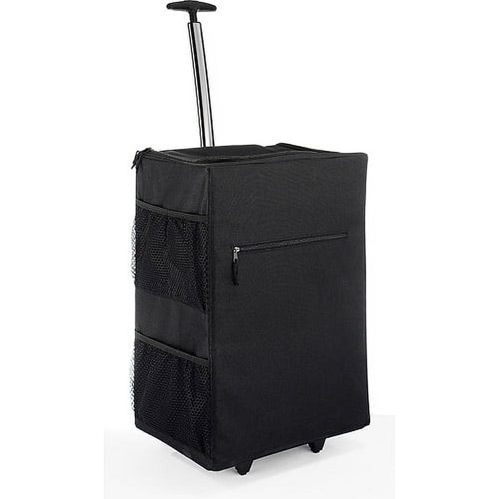 Whitmor Deluxe Black Rolling Bag Cart, Black