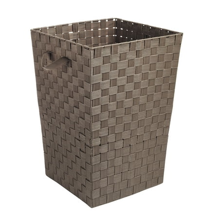 Whitmor Durable Woven Strap Laundry Hamper with Metal Frame - Brown - For All Ages