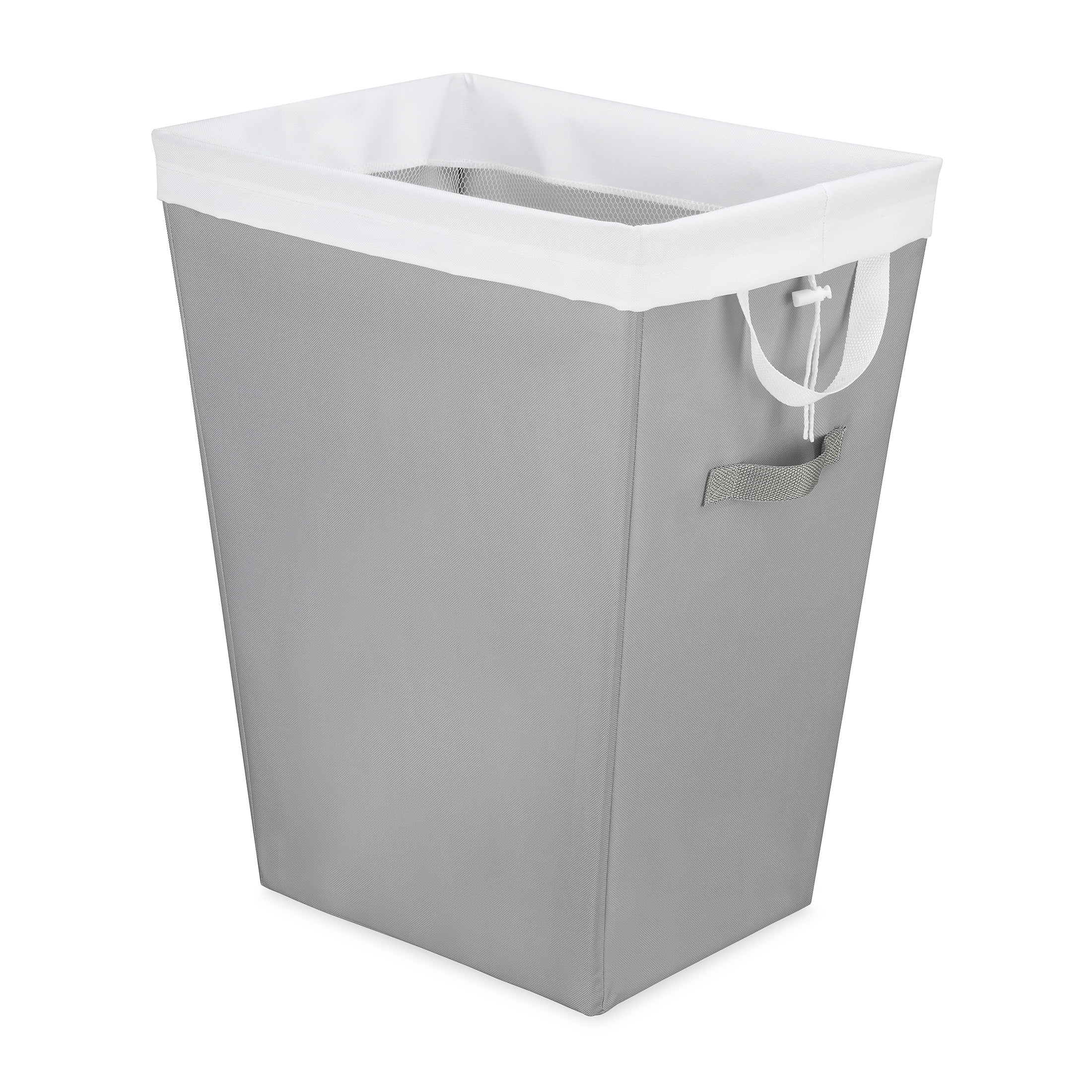 Whitmor Woven Plastic Laundry Basket with Removable Line-1 Pack,Gray