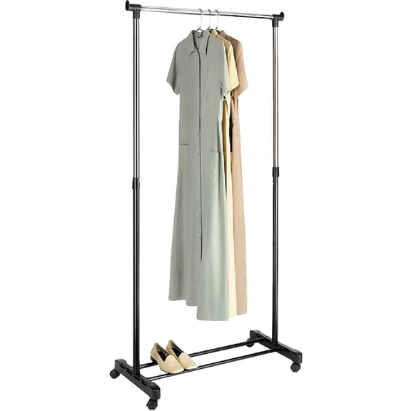 Whitmor Ebony Chrome Adjustable Garment Rack — Residential Use, Standard Application