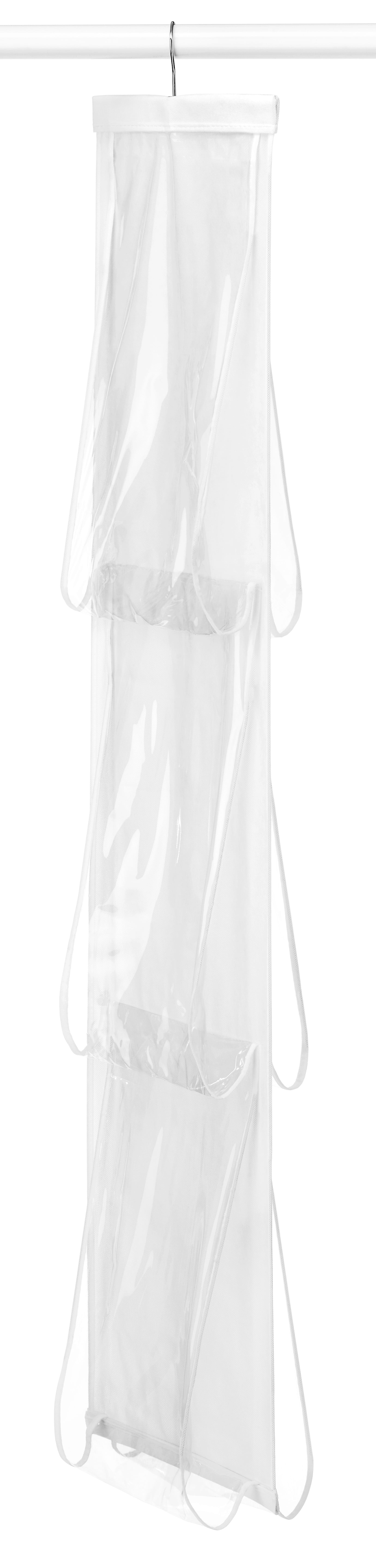 Whitmor Hanging Organizer Boot File - Hanging Organizer Storage -Holds 3 Pair - Clear