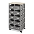 thumbnail image 1 of Whitmor Multipurpose Storage Cart with 10 Removable Bins Gray, 1 of 2