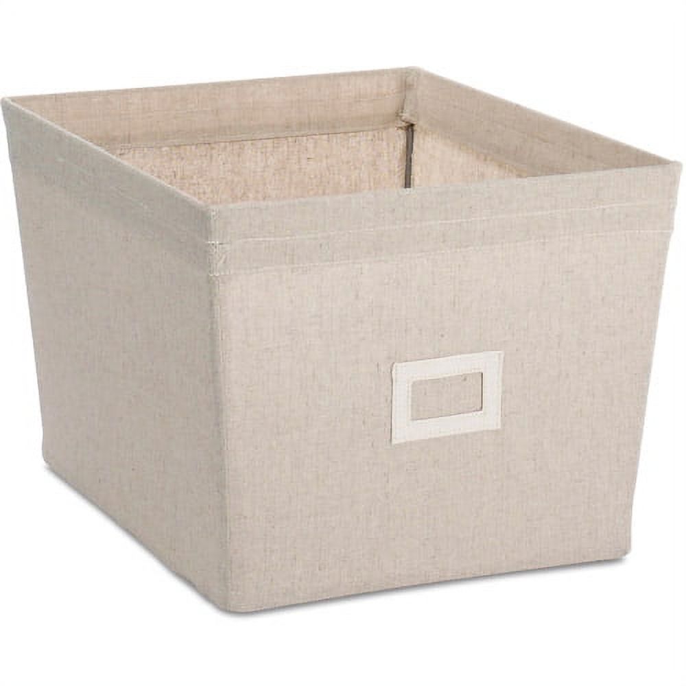 Whitmor Natural Linen Storage Tote Tan 13" x 15" x 5" For Use by