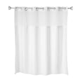 thumbnail image 1 of Whitmor No Hook Plainweave Shower Curtain with Window & Snap-in Liner, 71" x 74", 1 of 5