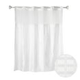 thumbnail image 1 of Whitmor No Hook Split Ring Checkered Pattern Shower Curtain, w/Snap-In Liner, 71" x 77", 1 of 5