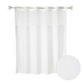 thumbnail image 1 of Whitmor No Hook Split Ring Plainweave Shower Curtain with Window, No Snap Liner, 71" x 74", 1 of 5