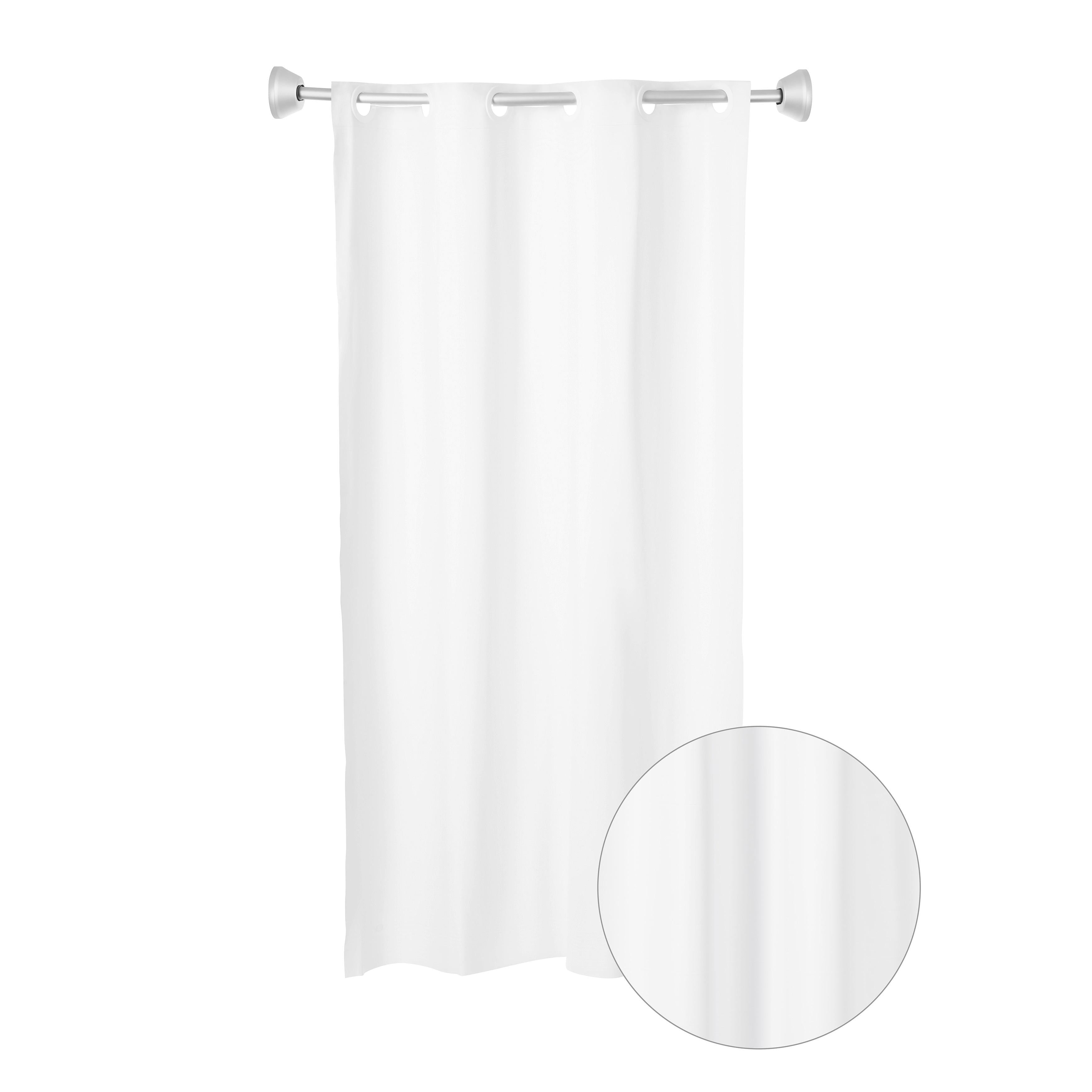 Whitmor No Hook Split Ring Vinyl Shower Curtain, 42" x 74"
