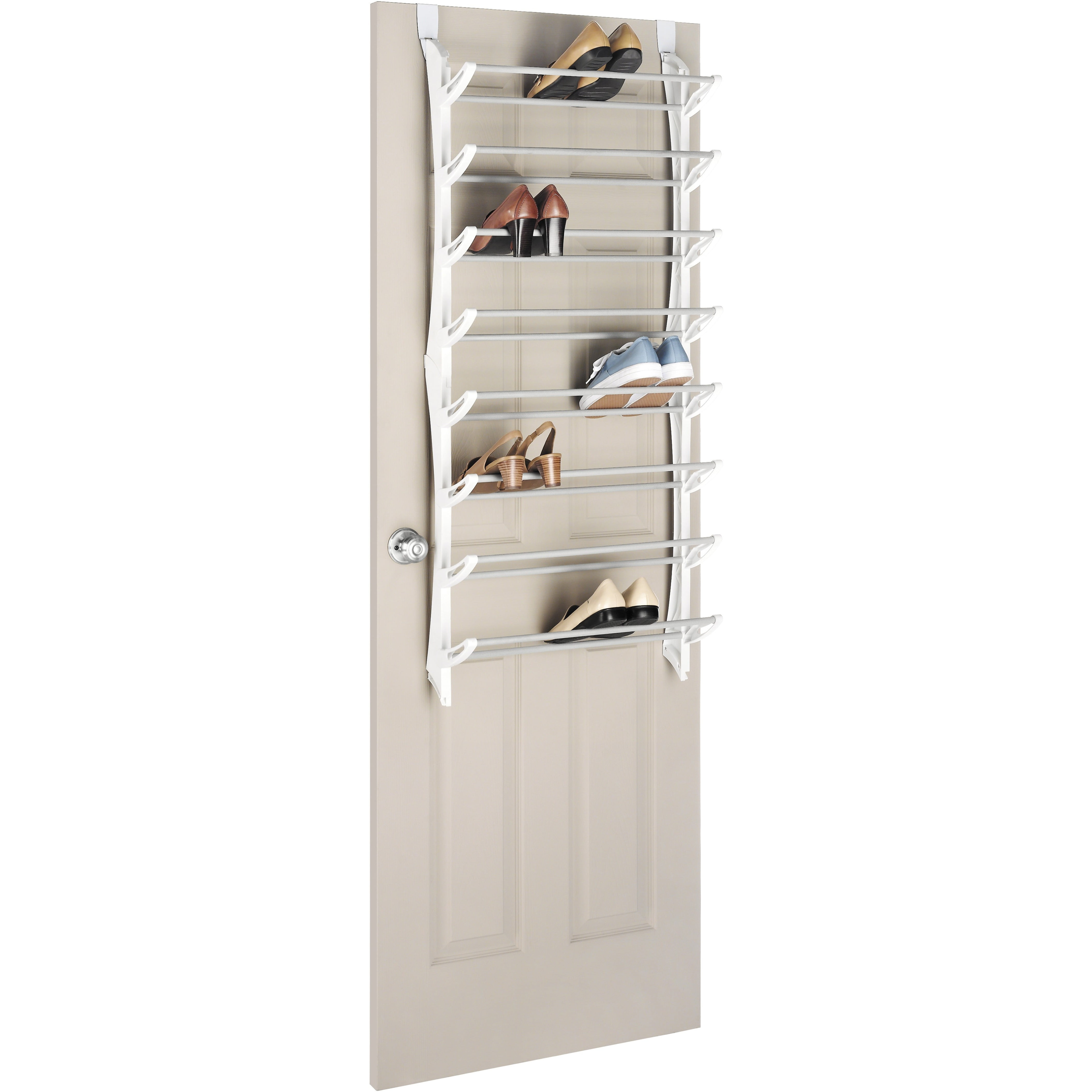 Whitmor, Over-The-Door Shoe Rack, 24-Pair, White - Walmart.com