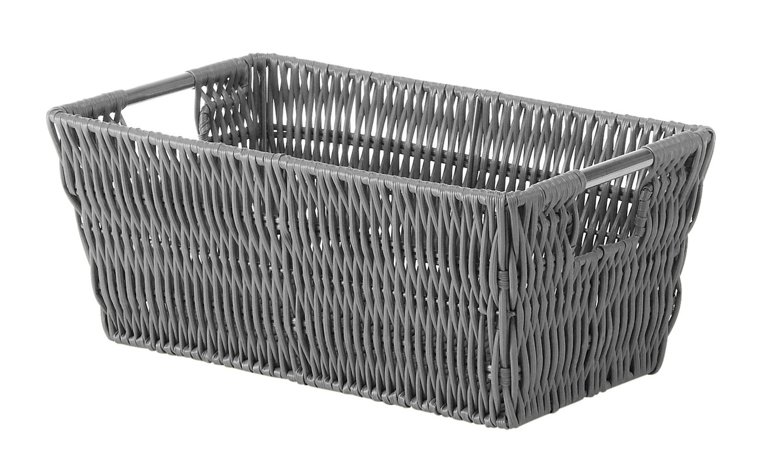 Whitmor Rattique Small Shelf Tote, Grey