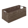 thumbnail image 1 of Whitmor Rattique Small Storage Tote Java, 1 of 2