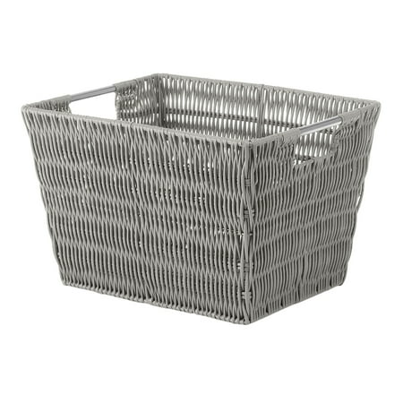 Whitmor Rattique Small Storage Tote Taupe