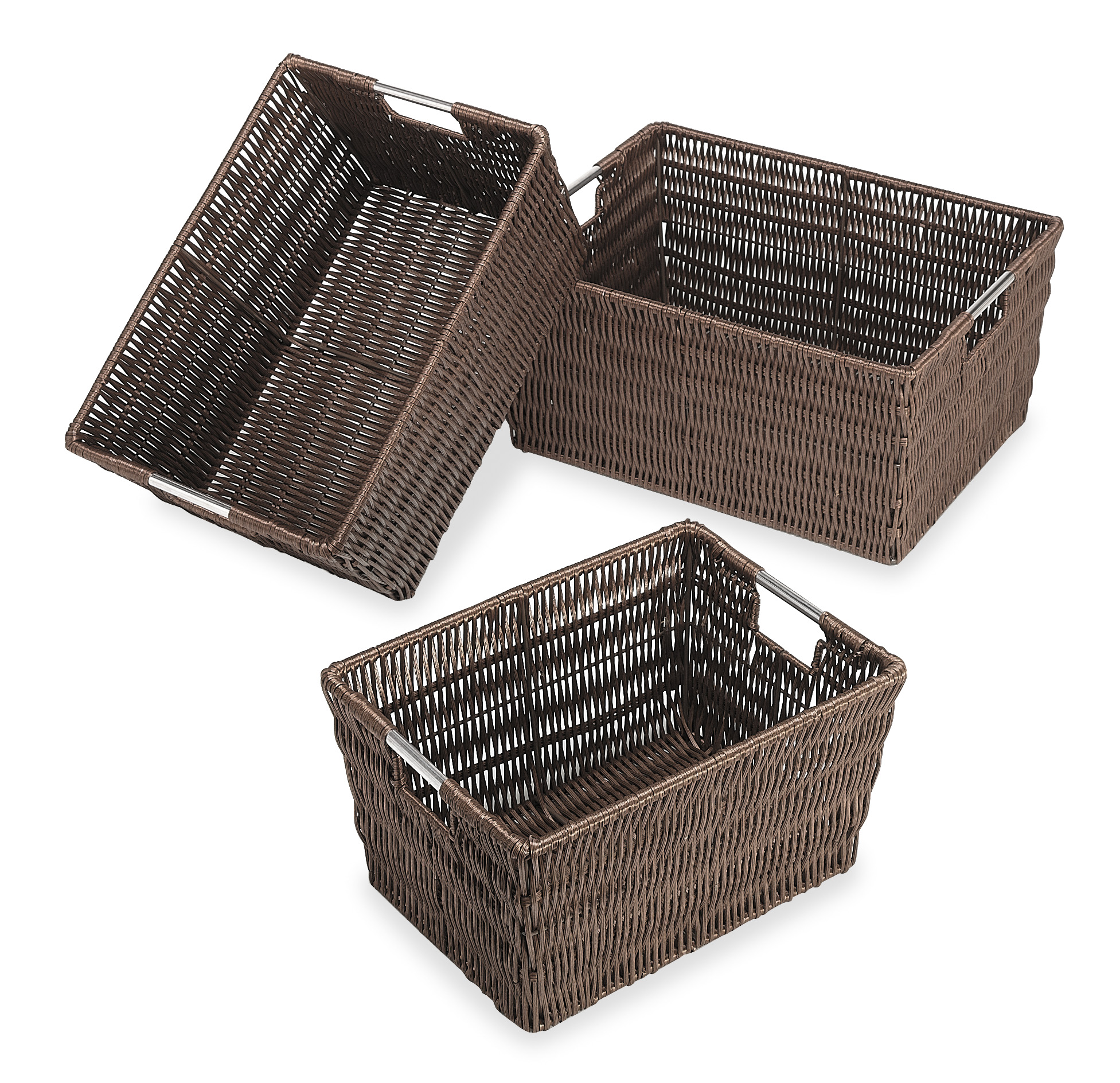 Whitmor Rattique Storage Baskets - Set of 3 - Java - image 1 of 8
