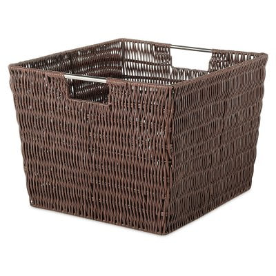 Whitmor Rattique Storage Tote Basket - Java - 13 x 15 x 9.8