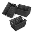 thumbnail image 1 of Whitmor Rattique® Storage Tote Baskets - Set of 3 - Black, 1 of 8