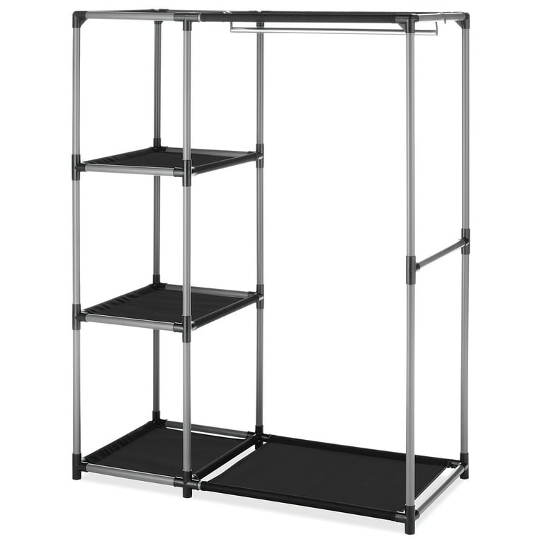 https://i5.walmartimages.com/seo/Whitmor-Spacemaker-Garment-Rack-Resin-Fabric-and-Metal-Silver-and-Black_5bc9a30c-0fe6-4a5f-a462-cbf13399e4be_1.e9c33e56ecb446345afd2684b52051f3.jpeg?odnHeight=768&odnWidth=768&odnBg=FFFFFF