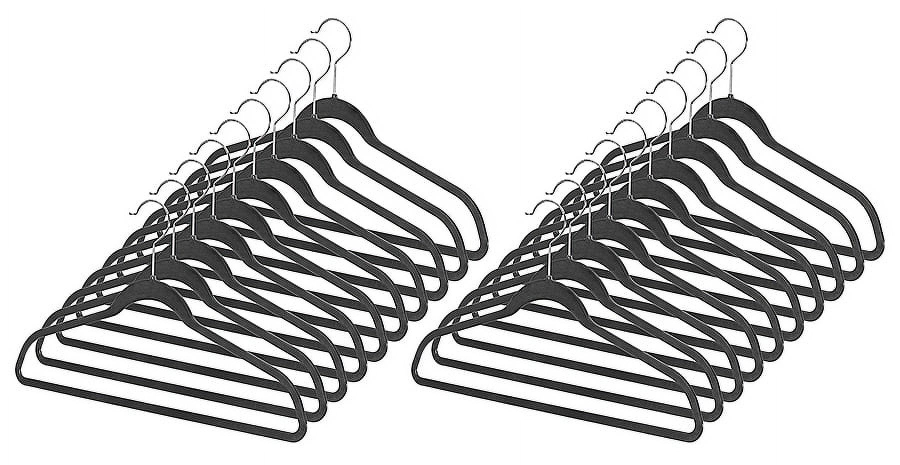 Whitmor Spacemaker® Plastic Suit Hangers, 20 Pack, Black, Adult - image 1 of 7