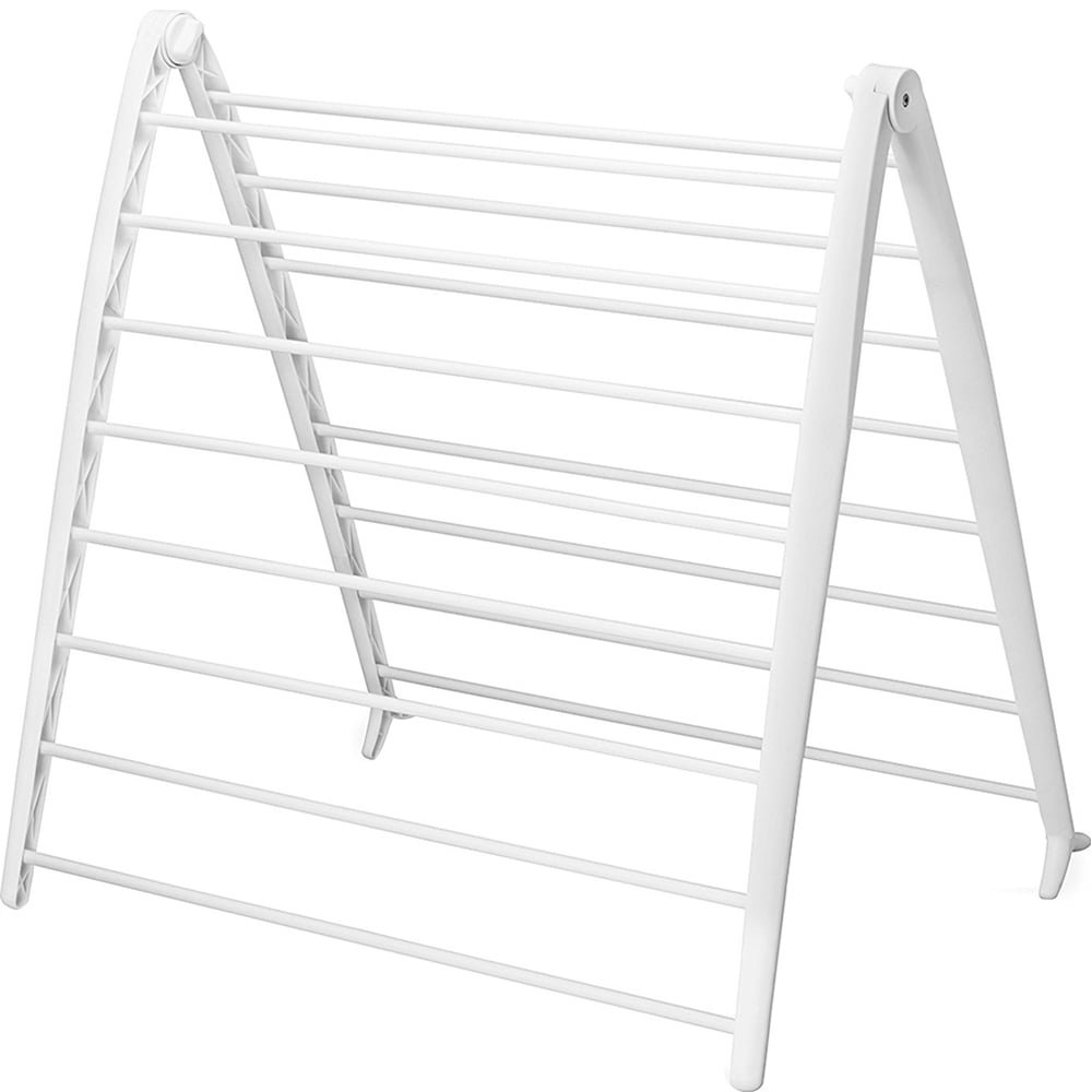 Whitmor White Collapsible Resin and Metal Clothes Drying Rack