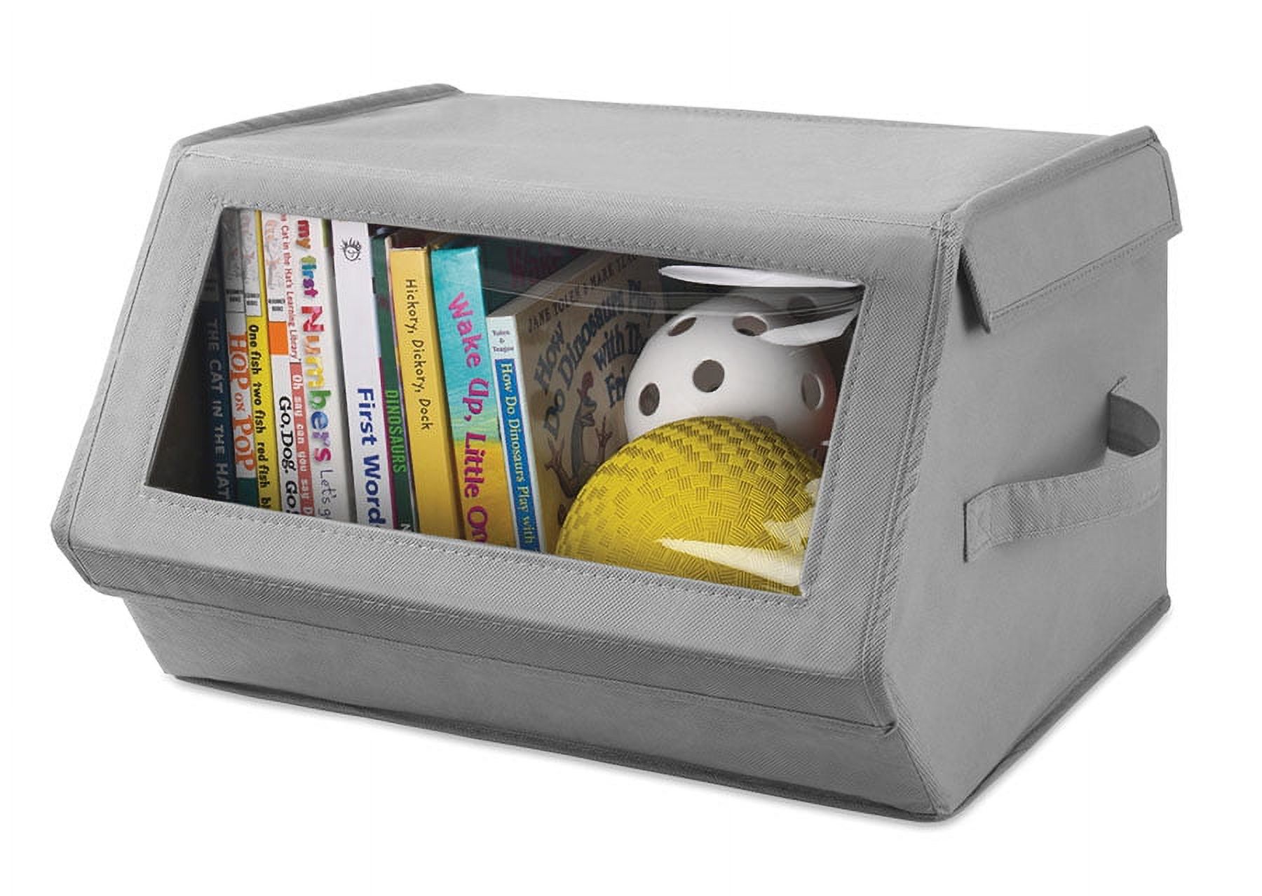 Whitmor Stackable Window Storage Box Paloma Gray