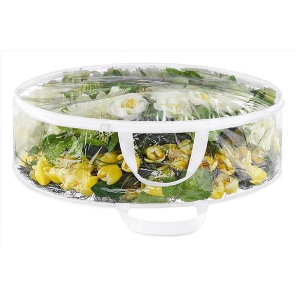 Whitmor Storage bag clear,stores 30 inch wreaths, for Christmas, Holiday