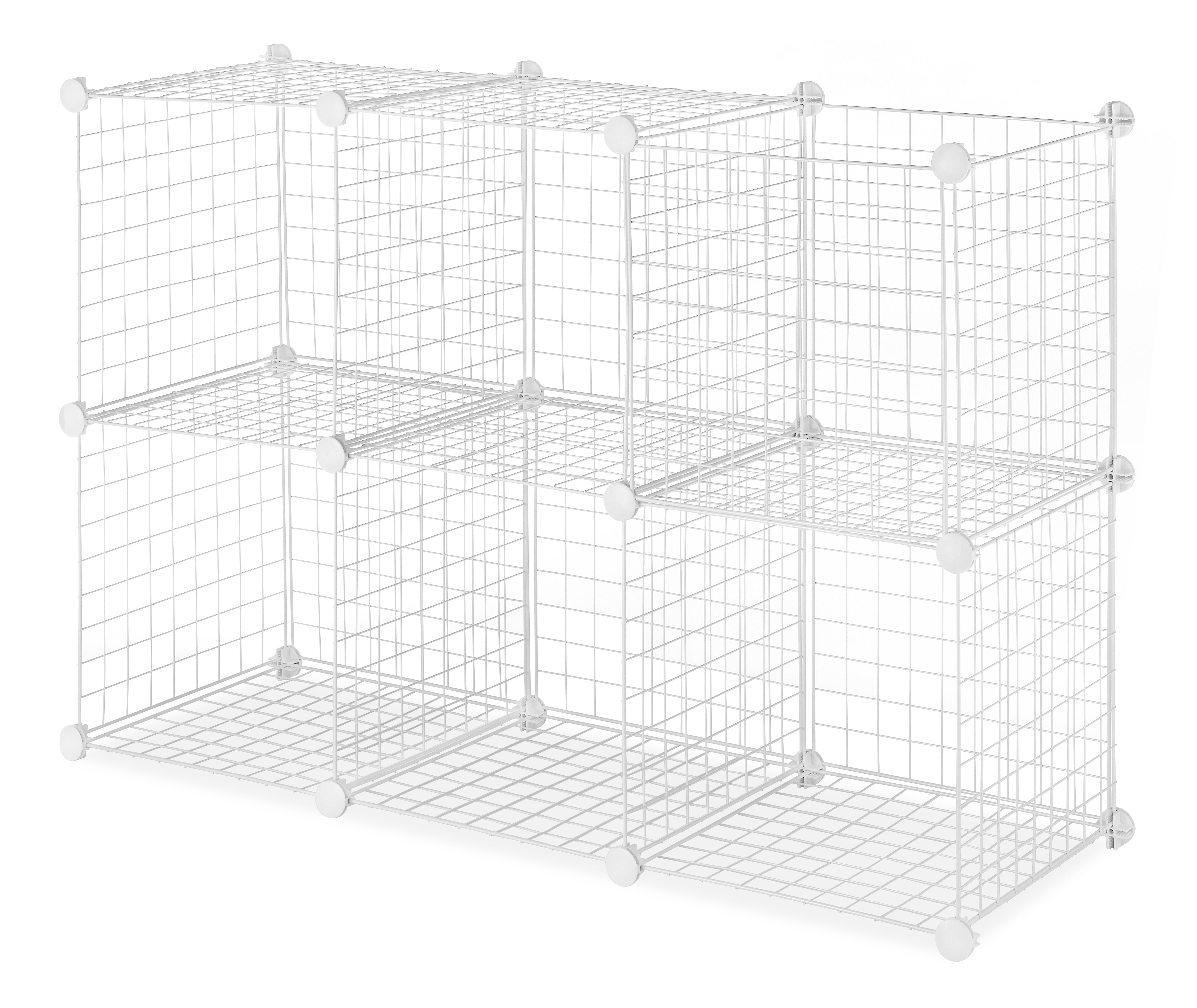 Whitmor Storage Cubes Stackable Interlocking Wire Shelves Set of 6