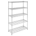 thumbnail image 1 of Whitmor Supreme 5 Tier Shelving Unit Chrome Silver, 1 of 6