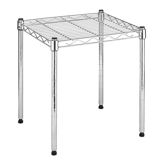 Whitmor Supreme Stacking Adjustable 15"W x 14"D x 16"H 1-Shelf Freestanding Shelves, Chrome, For Adult Use