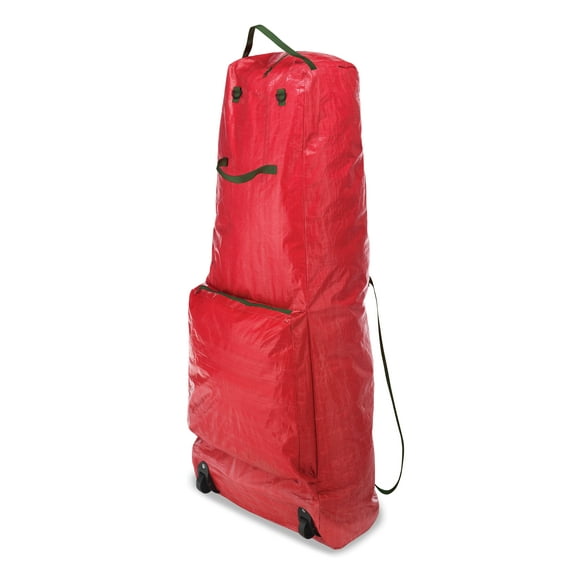 Whitmor Upright Christmas Tree Bag Extra-Large to Store up to 9 ft. Tree - Adult Use - Red & Green