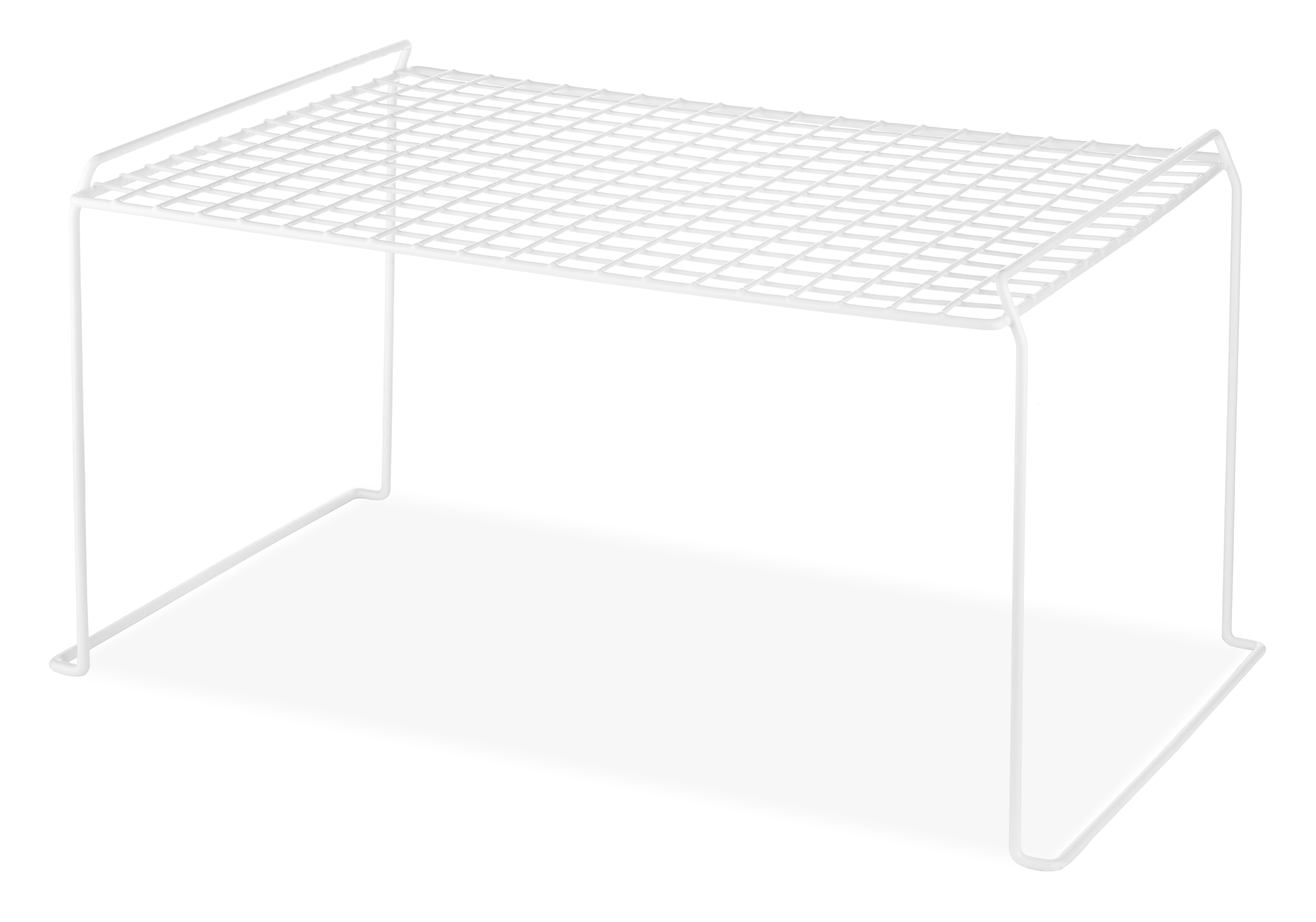 Whitmor Wire Grid Stacking Utility Shelf - Large - White -Closet or Garage Organizer Adult Use - image 1 of 9