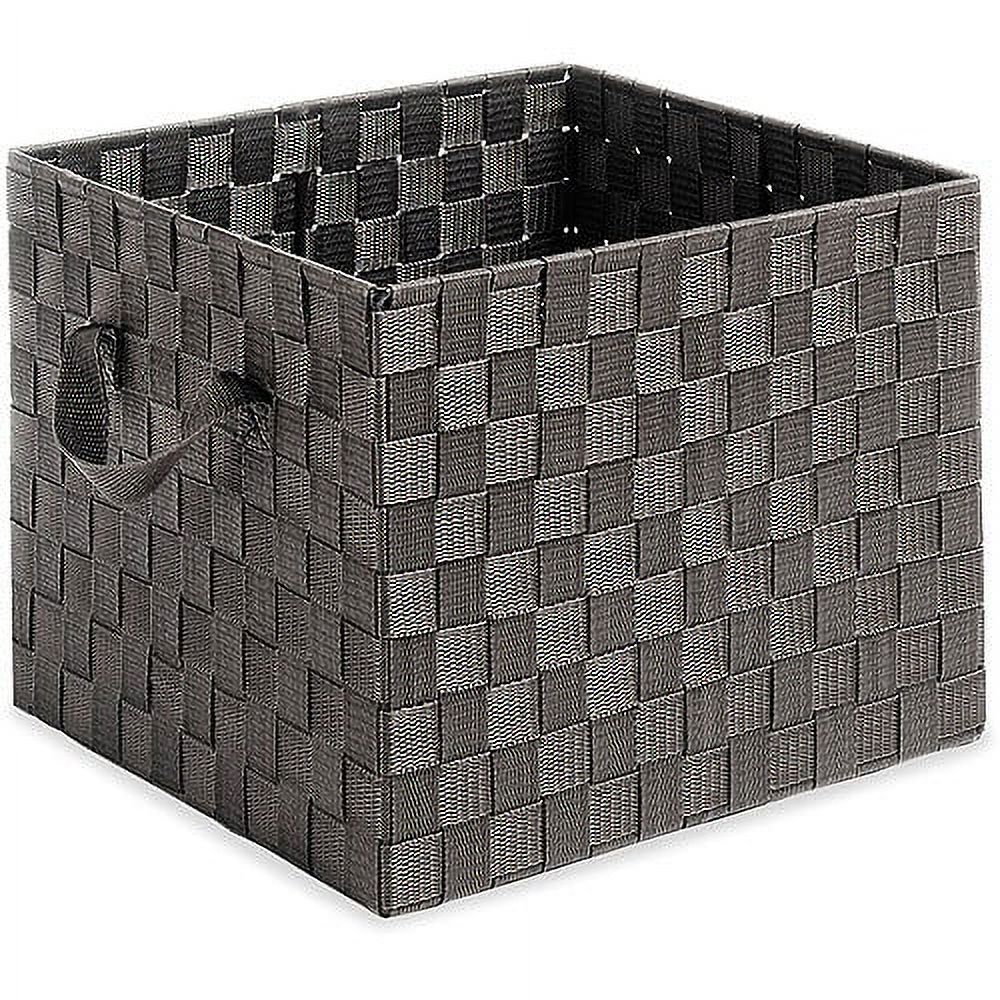 Whitmor Woven Strap Crate Laundry Basket, Espresso - image 1 of 2