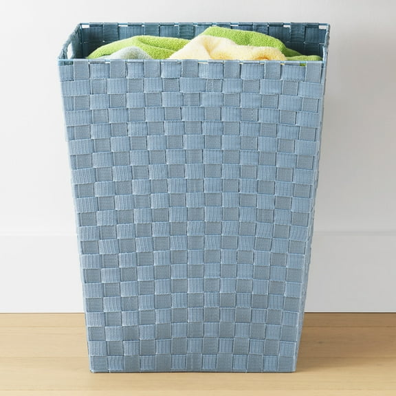 Whitmor Woven Strap Laundry Hamper-Blue, Adult Use