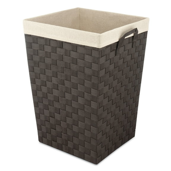 Whitmor Woven Strap Laundry Hamper with Liner - Espresso