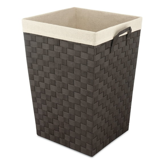 Whitmor Woven Strap Laundry Hamper with Liner - Espresso