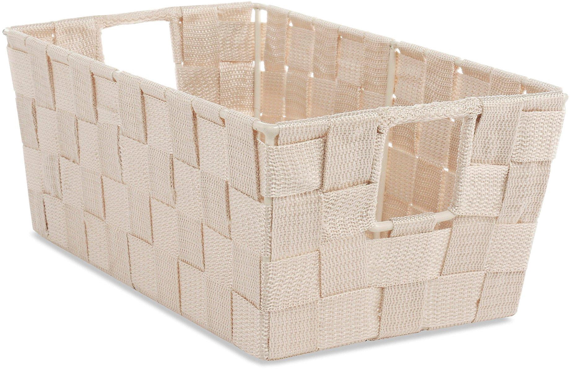 Whitmor Woven Strap Small Shelf Storage Tote One Size