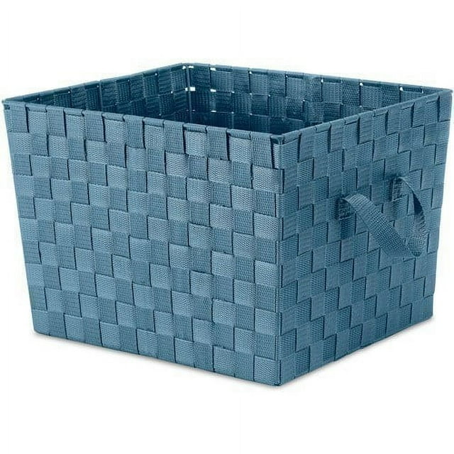 Whitmor Woven Strap Tote, Berry Blue