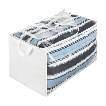 Whitmor Zippered Storage Bag - Jumbo - White with Crystal Clear Top - Adult Use