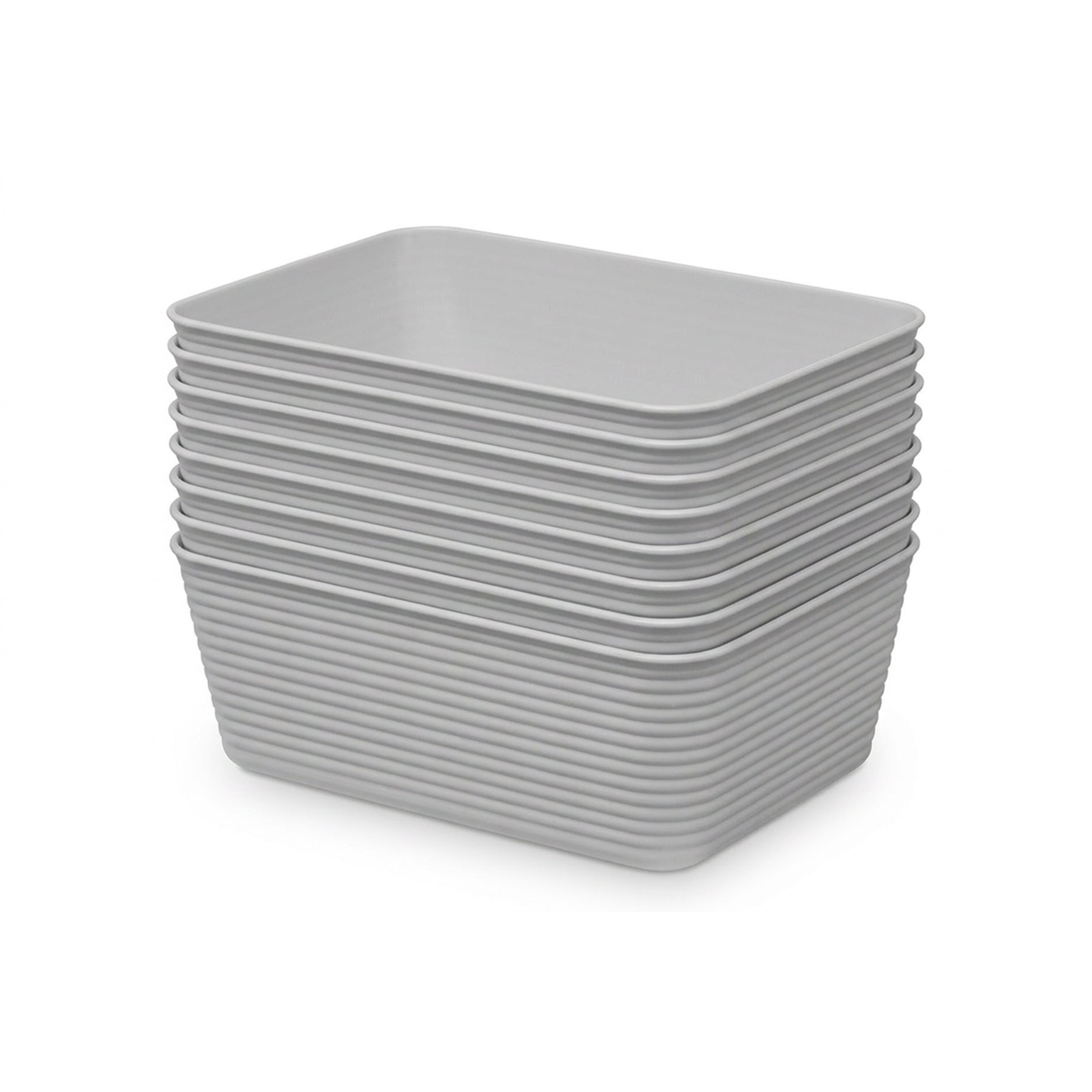 Whitmor Medium Alloy Storage Trays 8 Pack