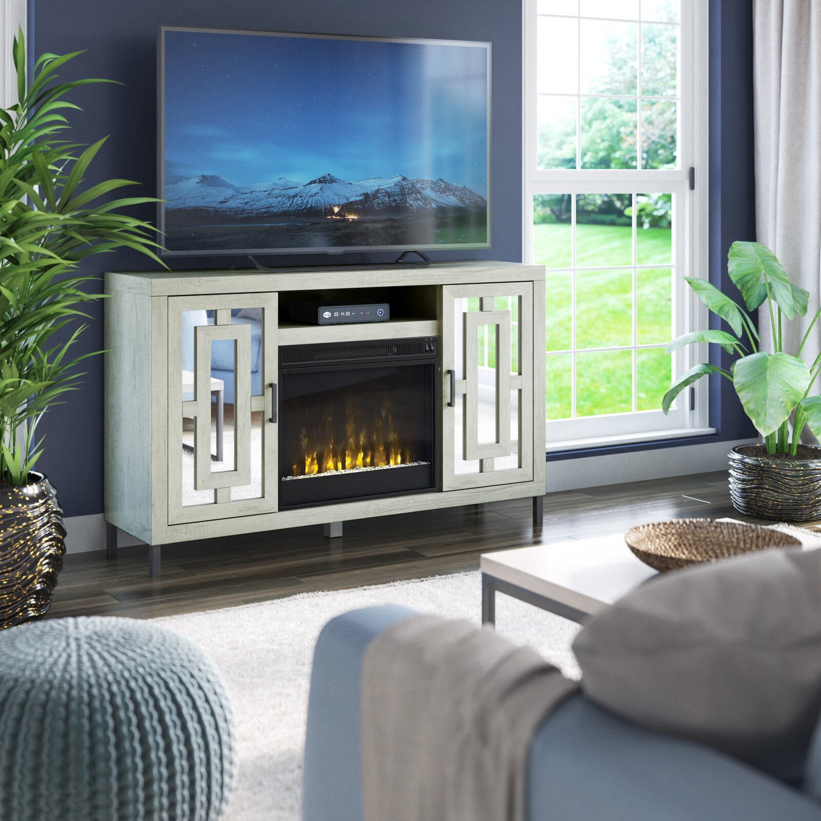 Whitmore tv stand with fireplace deals