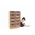 thumbnail image 1 of Whitney Brothers WB1671 10 Cubby Mobile Tray Storage Cabinet, 1 of 5