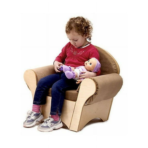Easy Kids Padded Single Chair in Natural Finish