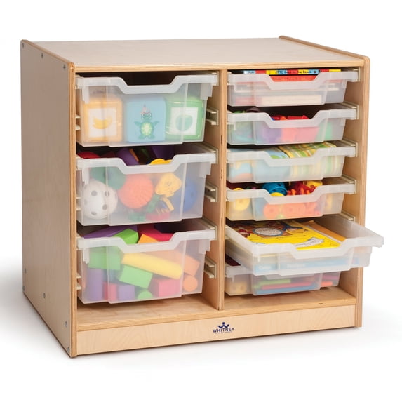 Whitney Brothers Clear Tray Double Column Storage Cabinet