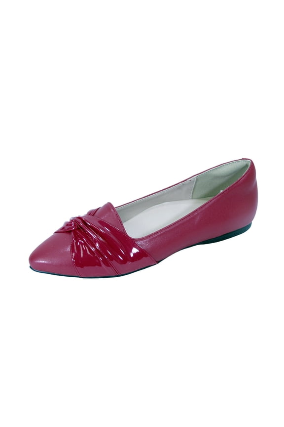 Whitney Women's Wide Width Casual Dress Leather Flats