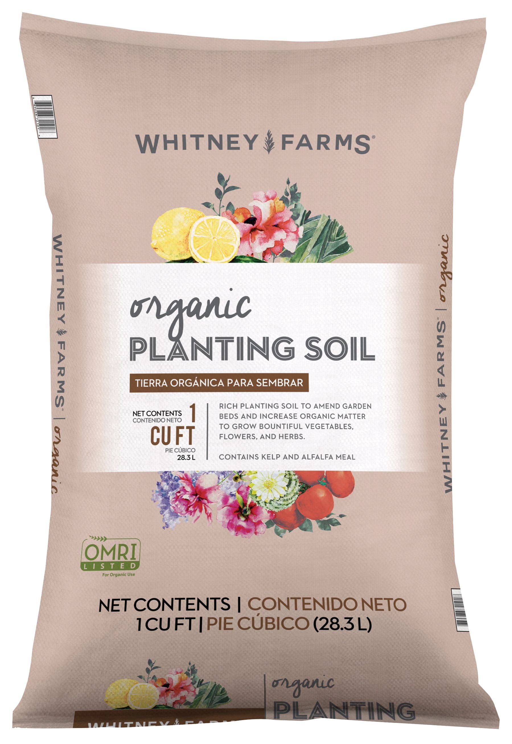 Whitney Farms Organic Planting Soil, Premium Blend for In-ground