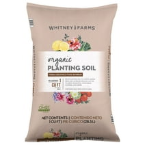 Whitney Farms Organic Planting Soil, Premium Blend for In-ground Vegetable and Flower Beds, 1 cu.ft.