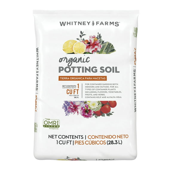 Whitney Farms Organic Potting Soil for Container Gardens, 1 Cu. ft.