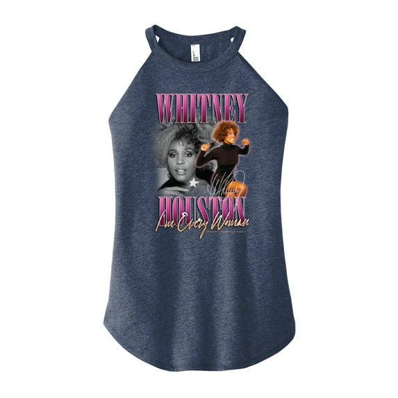 Whitney Houston - Every Woman - Juniors High Neck Tank Top