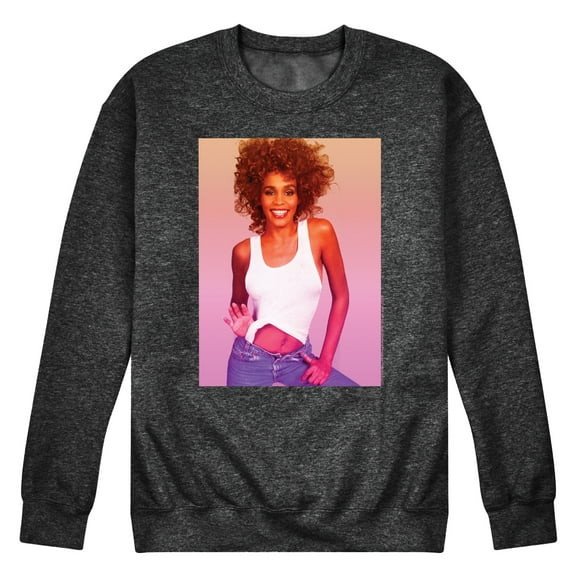 Whitney Houston - Gradient Photo - Men's Crew Neck Fleece Pullover