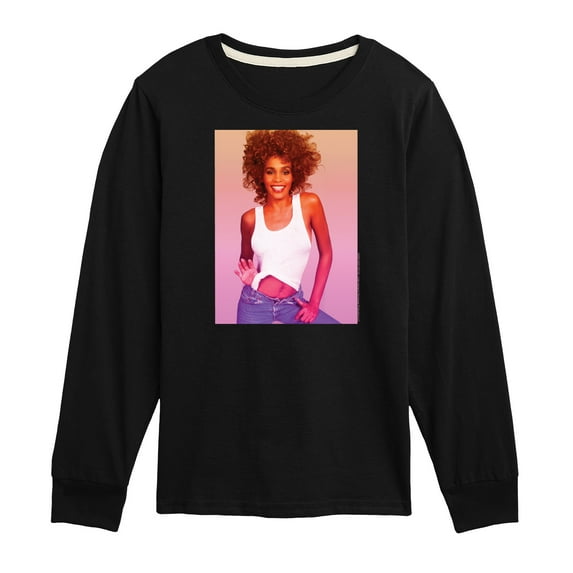 Whitney Houston - Gradient Photo - Toddler And Youth Long Sleeve Graphic T-Shirt